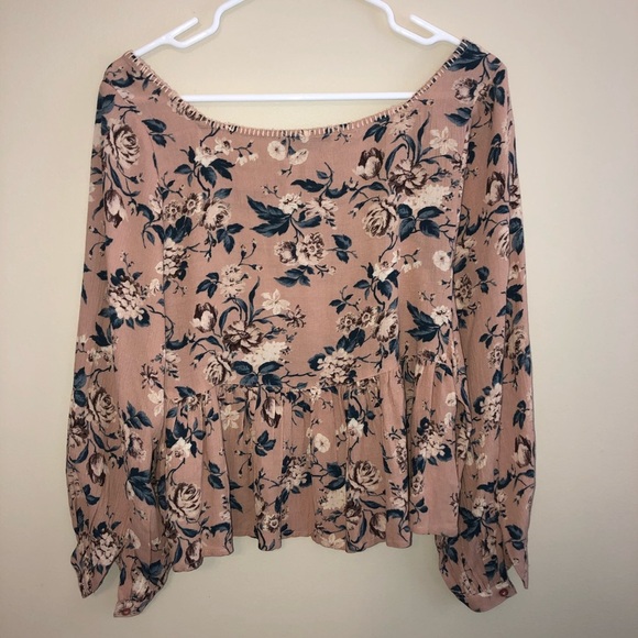 NWT American Eagle Stitched Square Neck Blouse - Picture 9 of 13